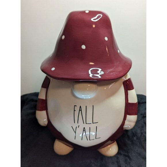 Rae Dunn Fall Y'all Gnome Cookie Jar Cute Overload Ceramic - Picture 2 of 12
